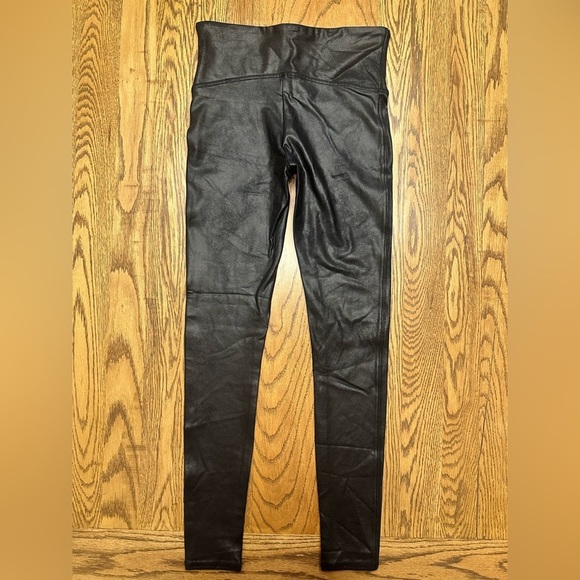 Spanx Faux Stretch-Leather Leggings Black Size Medium - Picture 8 of 12